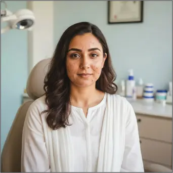 Dermatologist performing hydrafacial treatment using advanced skincare device