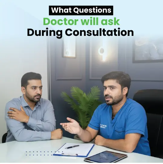 Doctor consulting patient about erectile dysfunction questions during