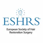 ESHRS European Society of Hair Restoration Surgery logo with circular emblem in blue