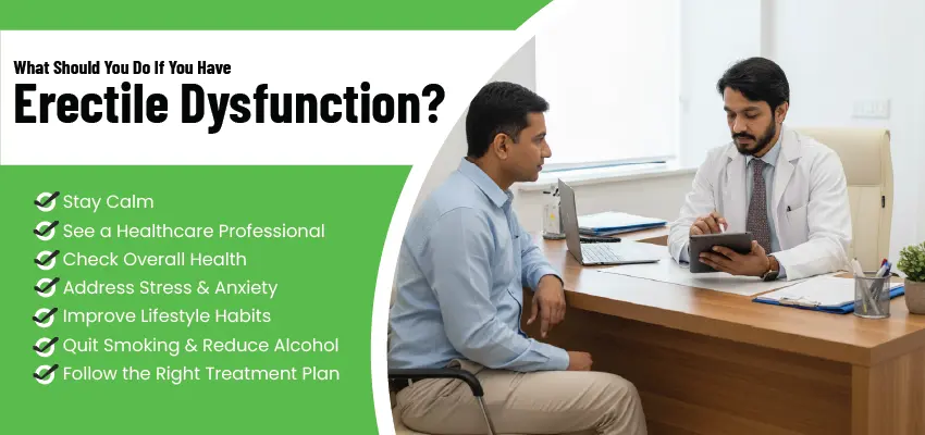 What to do if you have erectile dysfunction - steps including seeing healthcare professional
