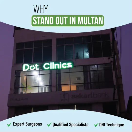 Dot Clinics Multan expert surgeons qualified specialists DHI technique