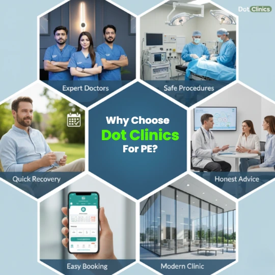 Why Choose Dot Clinics for PE: Expert doctors, safe procedures, and modern clinic facilities.