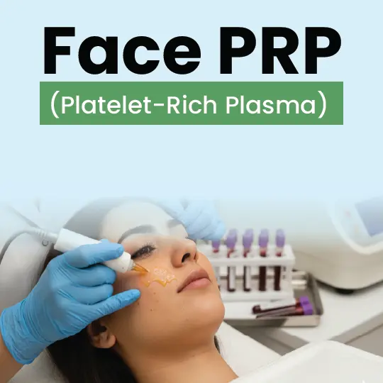 Medical professional performs face PRP platelet-rich plasma injection treatment on female patient