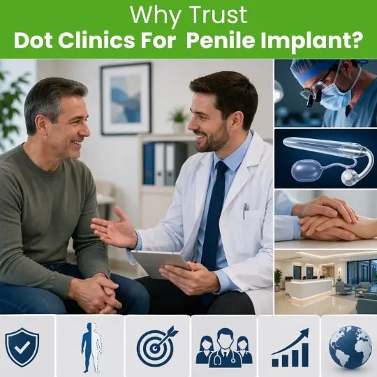 Patient consulting with a urologist at Dot Clinics for expert penile implant treatment.
