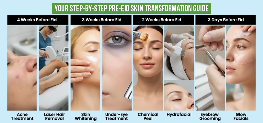 Step-by-step pre-Eid skin transformation guide acne chemical peel hydrafacial glow