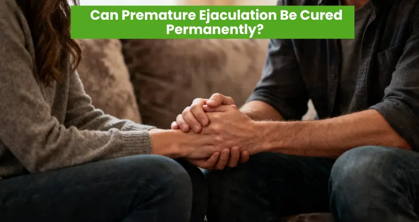 Couple holding hands representing hope for permanent premature ejaculation cure and support