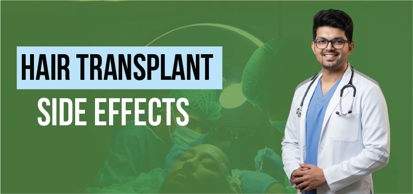 Doctor explaining hair transplant side effects and risks