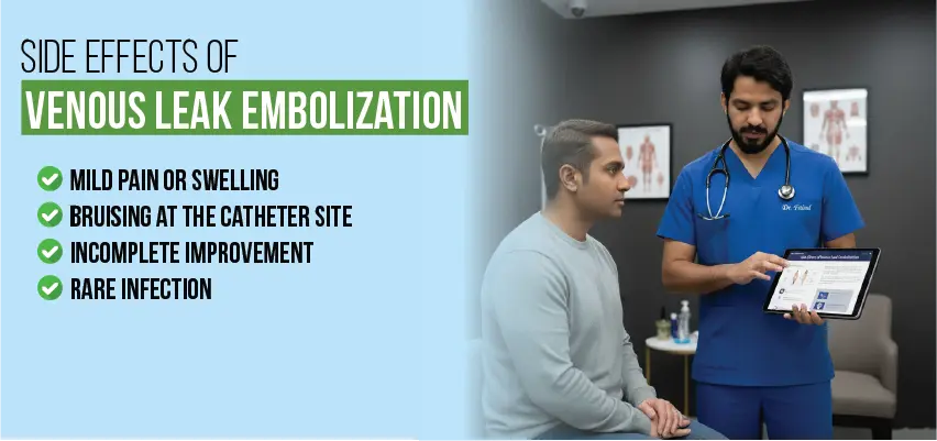 Doctor reviewing pelvic scans for venous leak embolization diagnosis