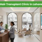 Dot Clinics Lahore reception area with staff — a top hair transplant clinic in Lahore, Pakistan.